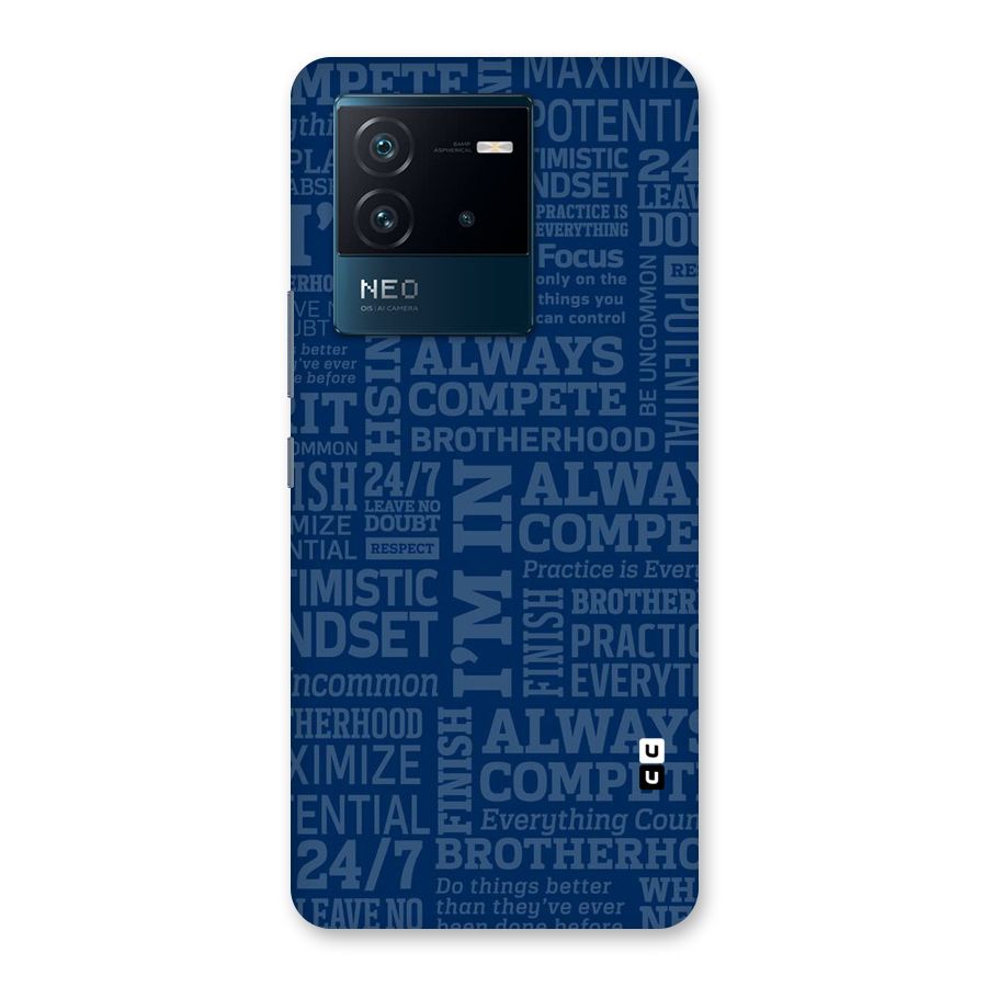 Optimistic Blue Back Case for Vivo iQOO Neo 6 5G