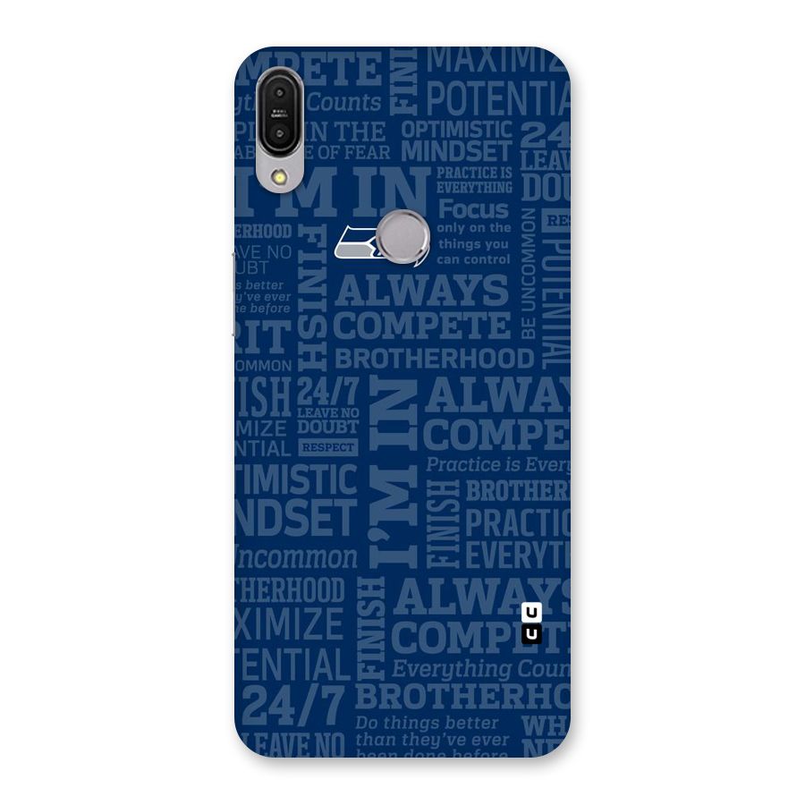 Optimistic Blue Back Case for Zenfone Max Pro M1