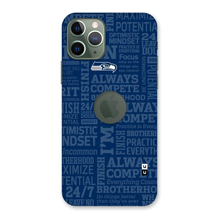Optimistic Blue Back Case for iPhone 11 Pro Logo  Cut