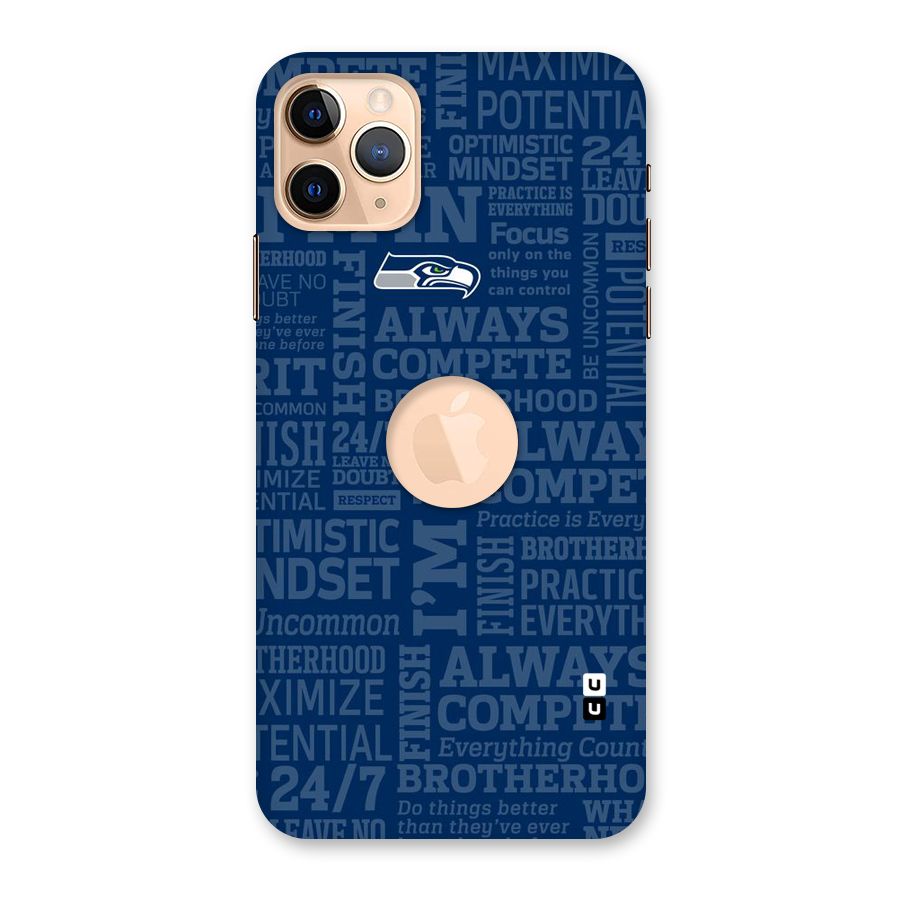 Optimistic Blue Back Case for iPhone 11 Pro Max Logo Cut
