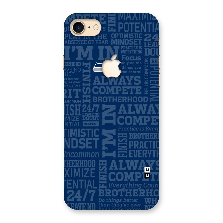 Optimistic Blue Back Case for iPhone 7 Apple Cut