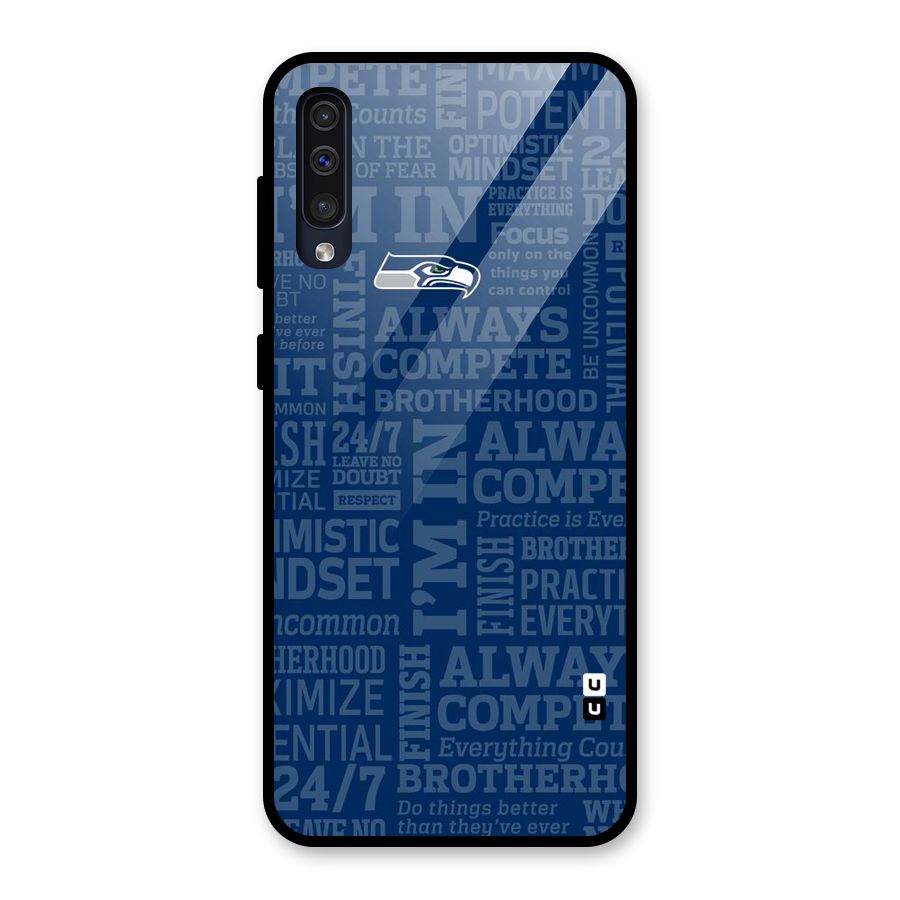 Optimistic Blue Glass Back Case for Galaxy A50