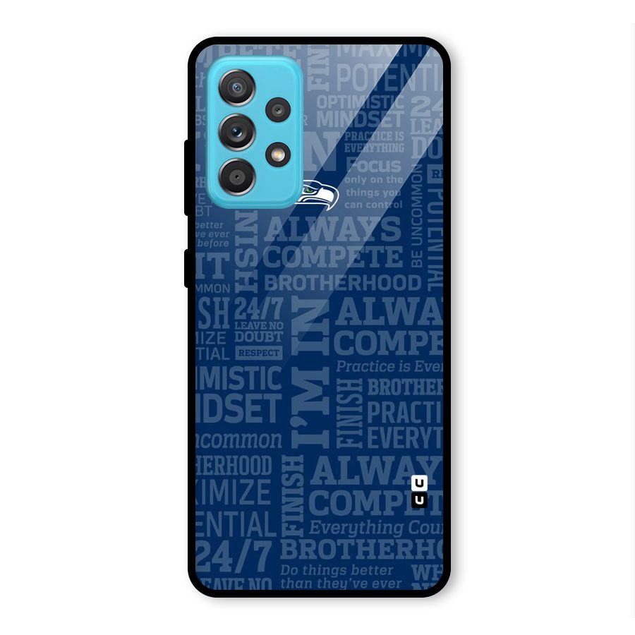 Optimistic Blue Glass Back Case for Galaxy A52