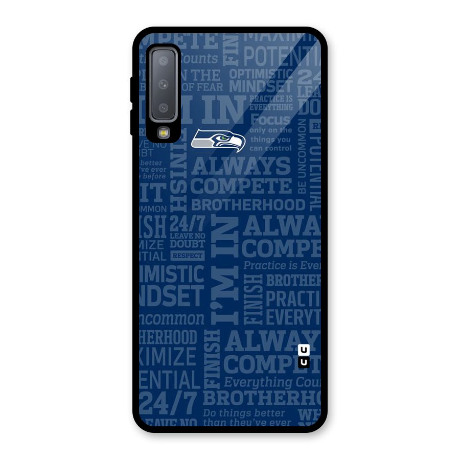 Optimistic Blue Glass Back Case for Galaxy A7 (2018)
