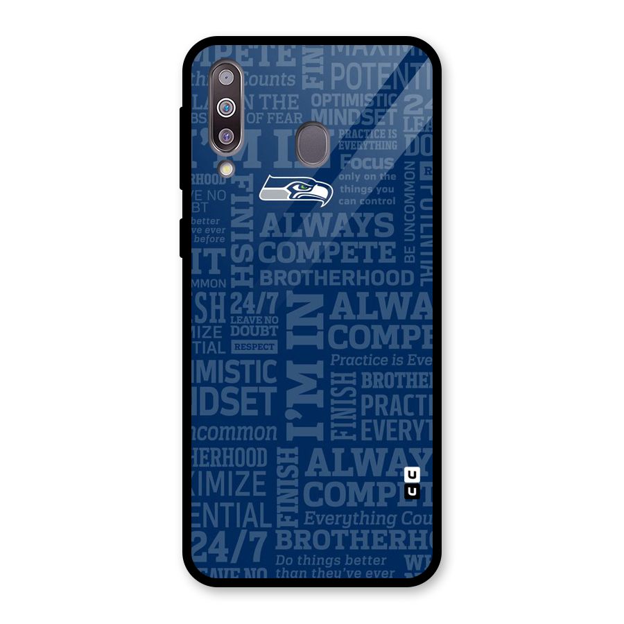 Optimistic Blue Glass Back Case for Galaxy M30