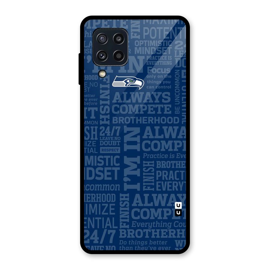 Optimistic Blue Glass Back Case for Galaxy M32