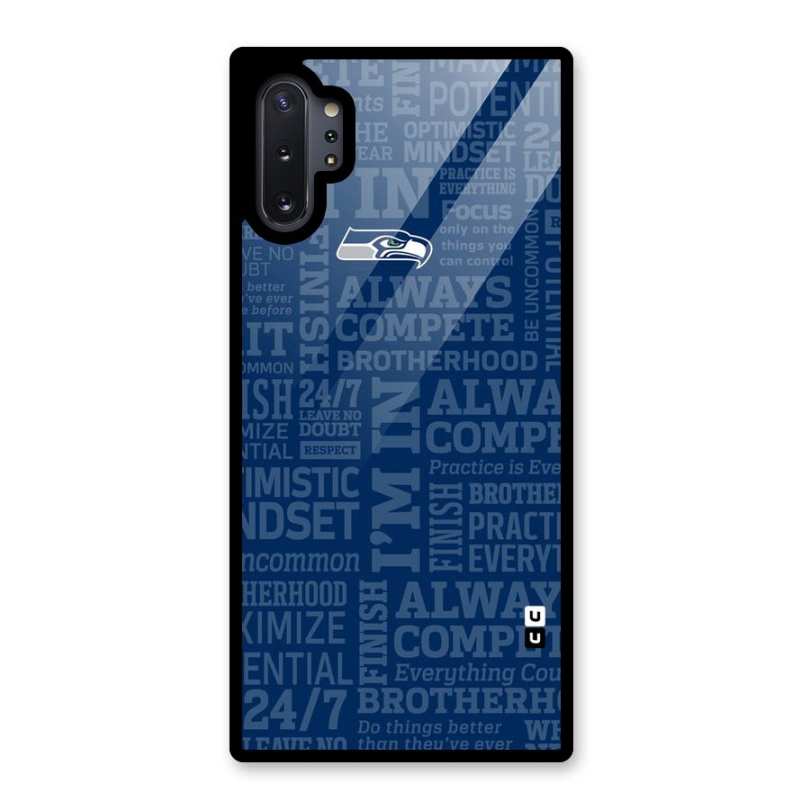 Optimistic Blue Glass Back Case for Galaxy Note 10 Plus
