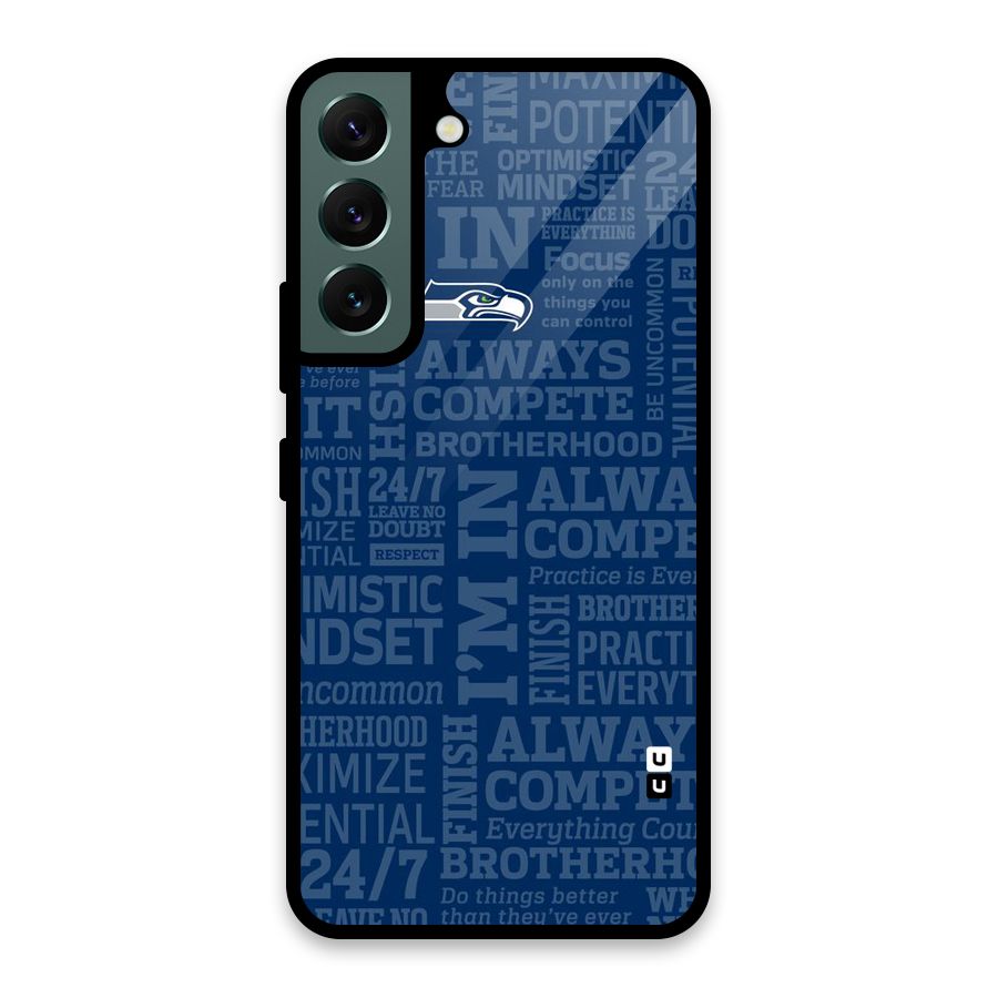 Optimistic Blue Glass Back Case for Galaxy S22 5G