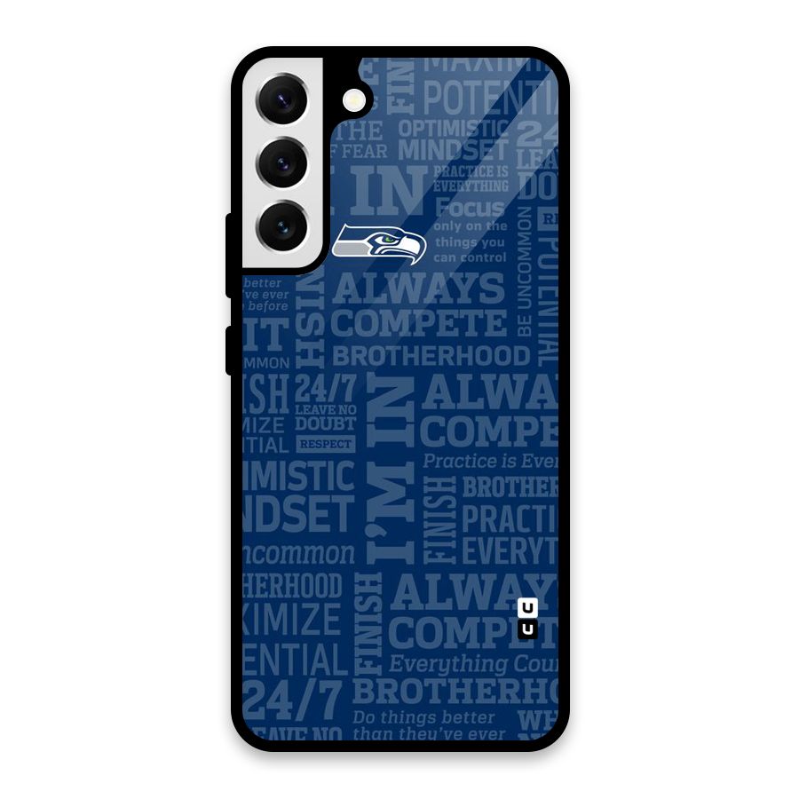 Optimistic Blue Glass Back Case for Galaxy S22 Plus 5G