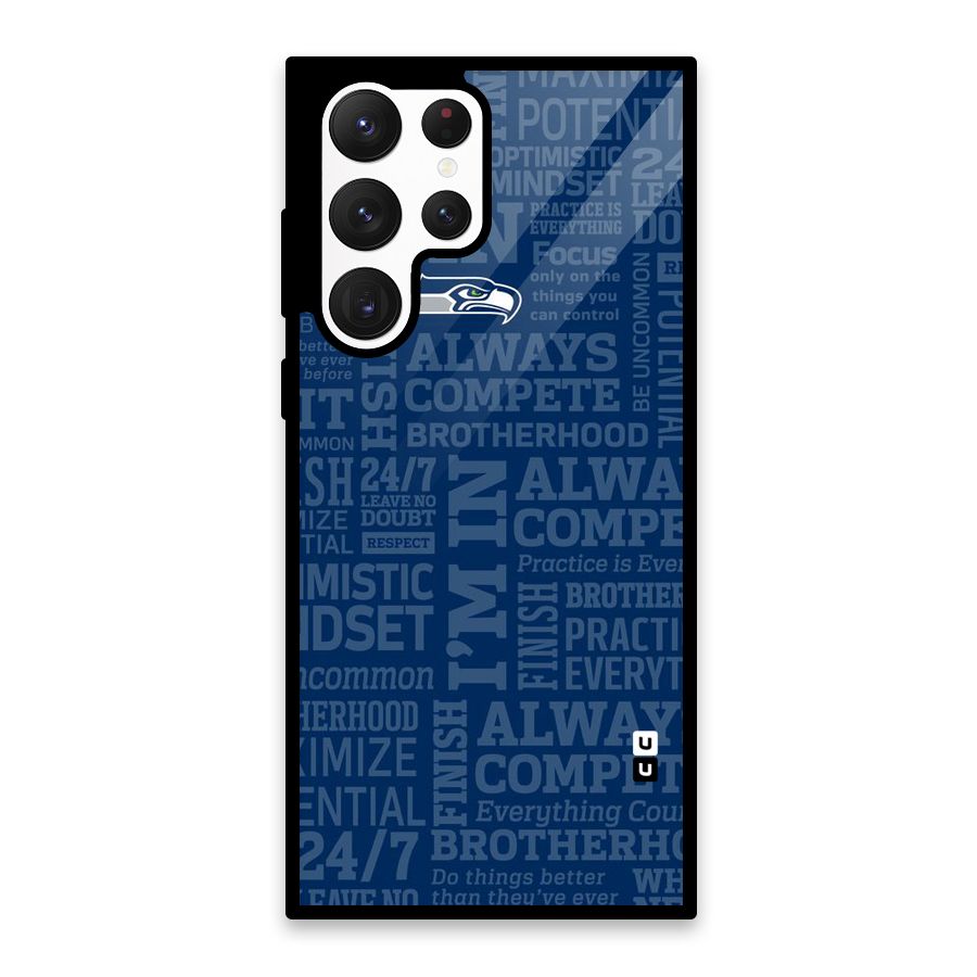 Optimistic Blue Glass Back Case for Galaxy S22 Ultra 5G