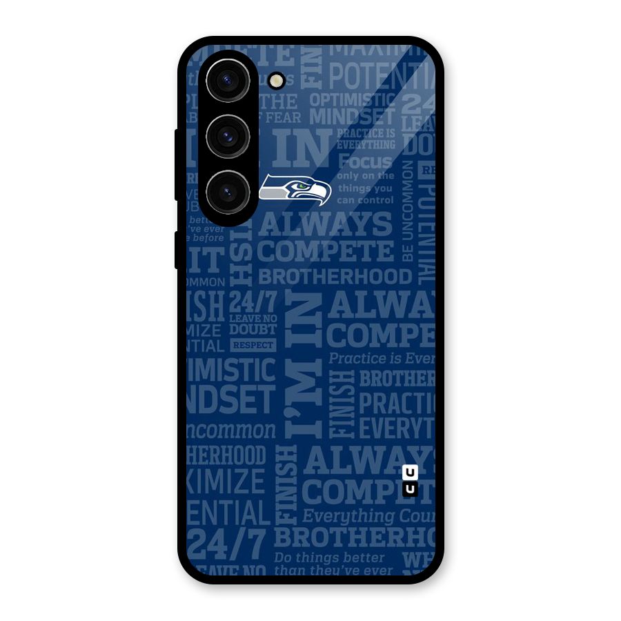 Optimistic Blue Glass Back Case for Galaxy S23 Plus