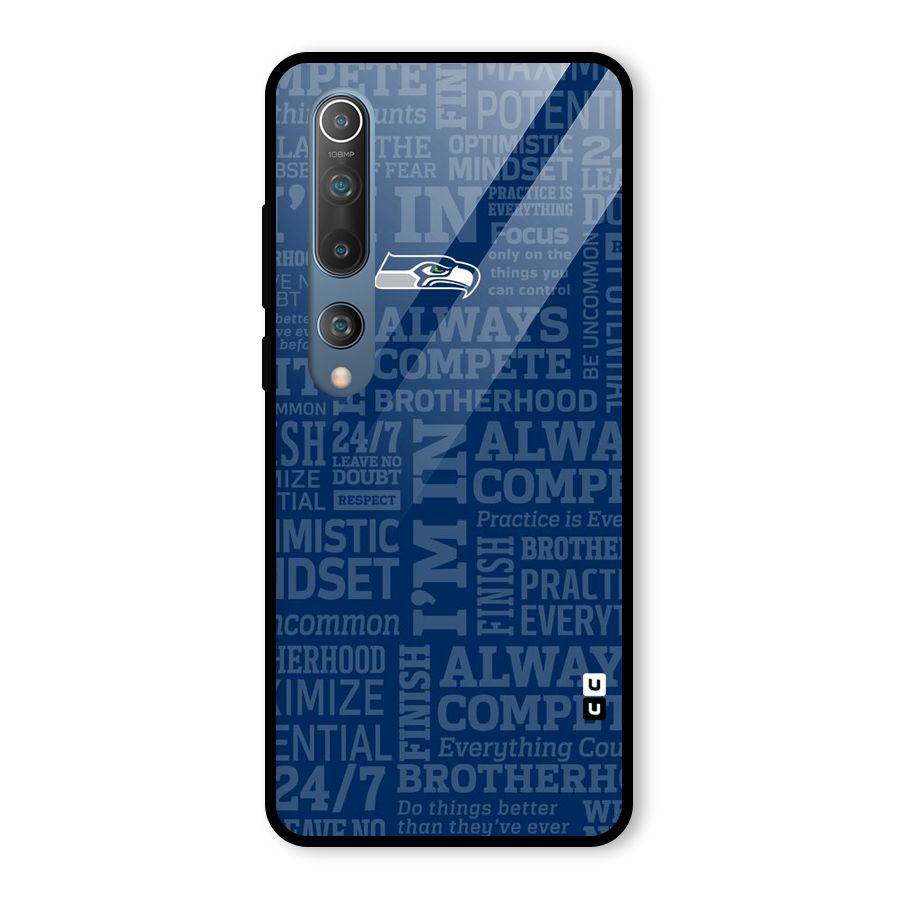 Optimistic Blue Glass Back Case for Mi 10