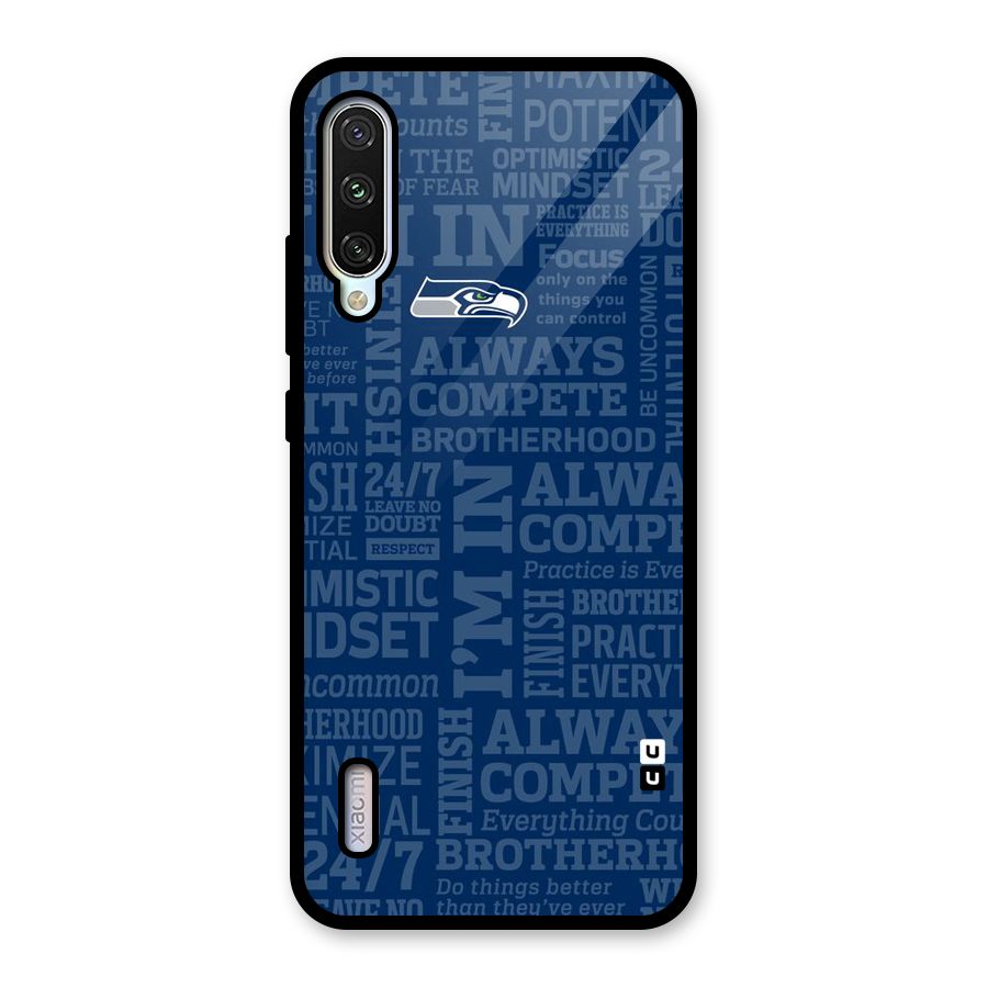 Optimistic Blue Glass Back Case for Mi A3