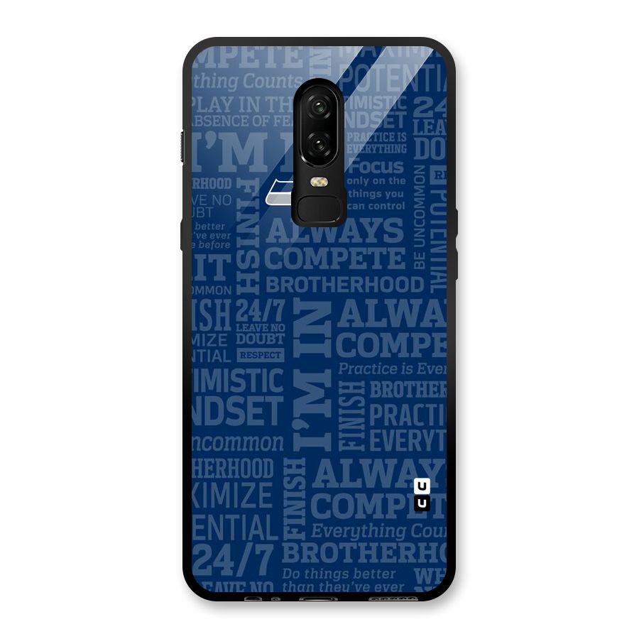 Optimistic Blue Glass Back Case for OnePlus 6