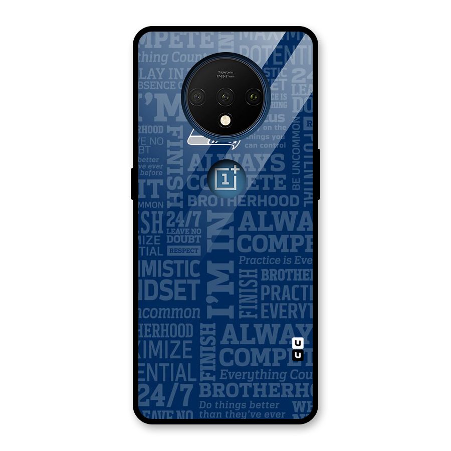 Optimistic Blue Glass Back Case for OnePlus 7T
