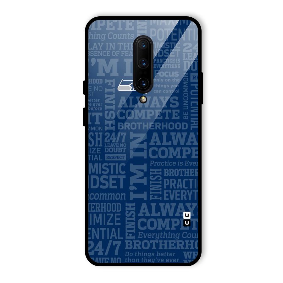 Optimistic Blue Glass Back Case for OnePlus 7 Pro