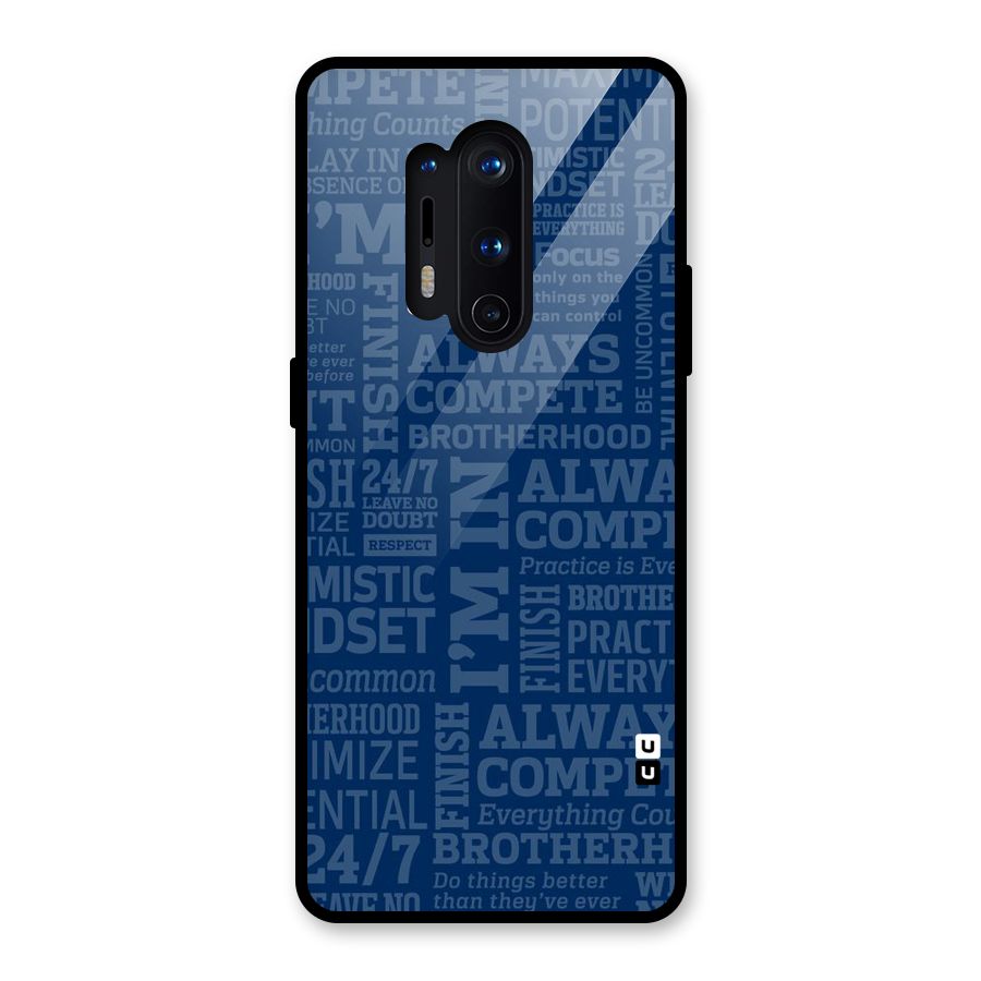 Optimistic Blue Glass Back Case for OnePlus 8 Pro
