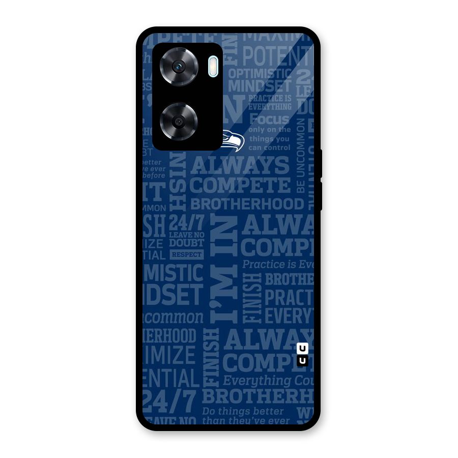 Optimistic Blue Glass Back Case for Oppo A77