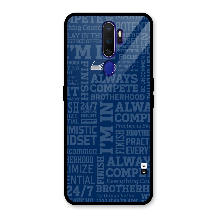 Optimistic Blue Glass Back Case for Oppo A9 (2020)