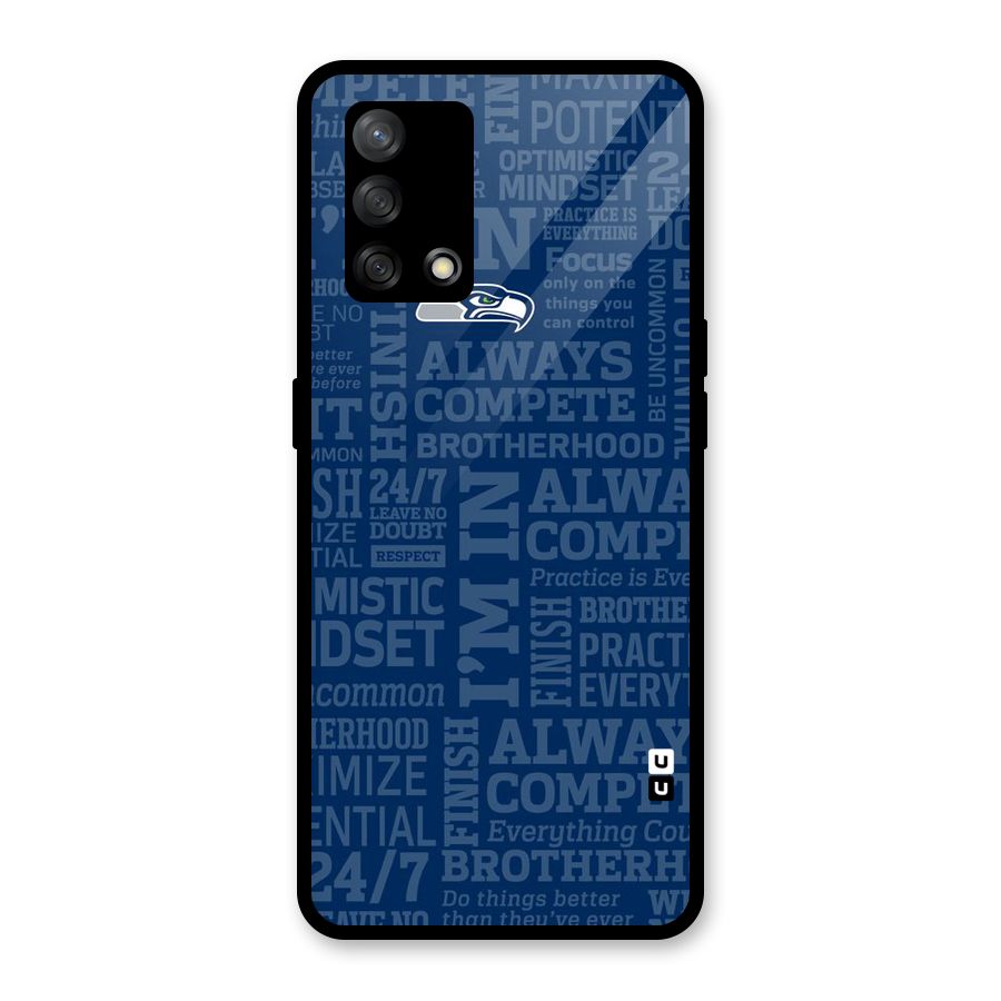 Optimistic Blue Glass Back Case for Oppo F19