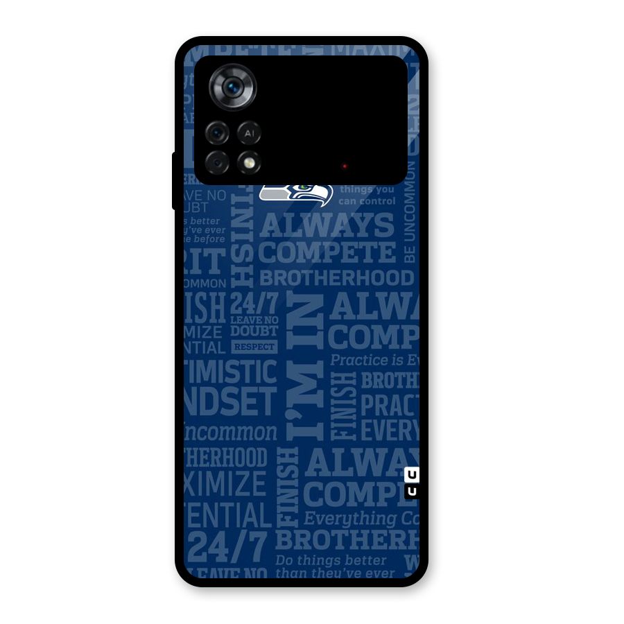 Optimistic Blue Glass Back Case for Poco X4 Pro 5G