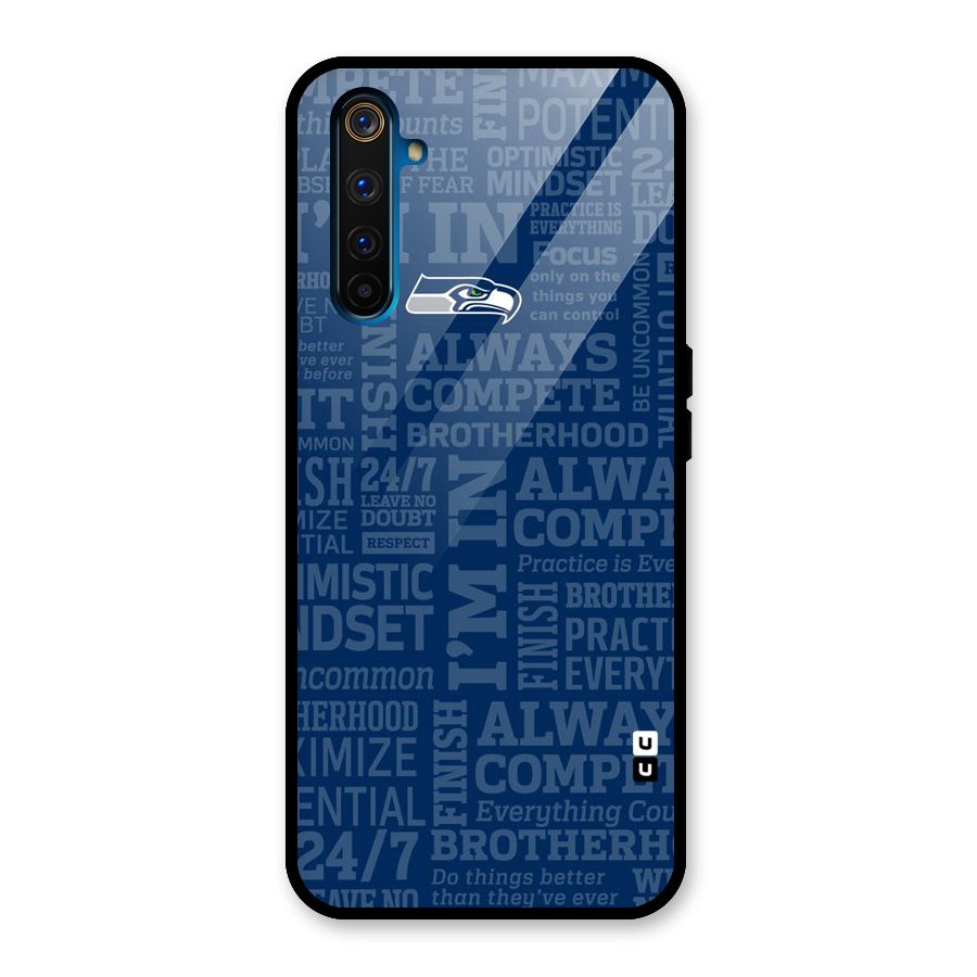 Optimistic Blue Glass Back Case for Realme 6 Pro