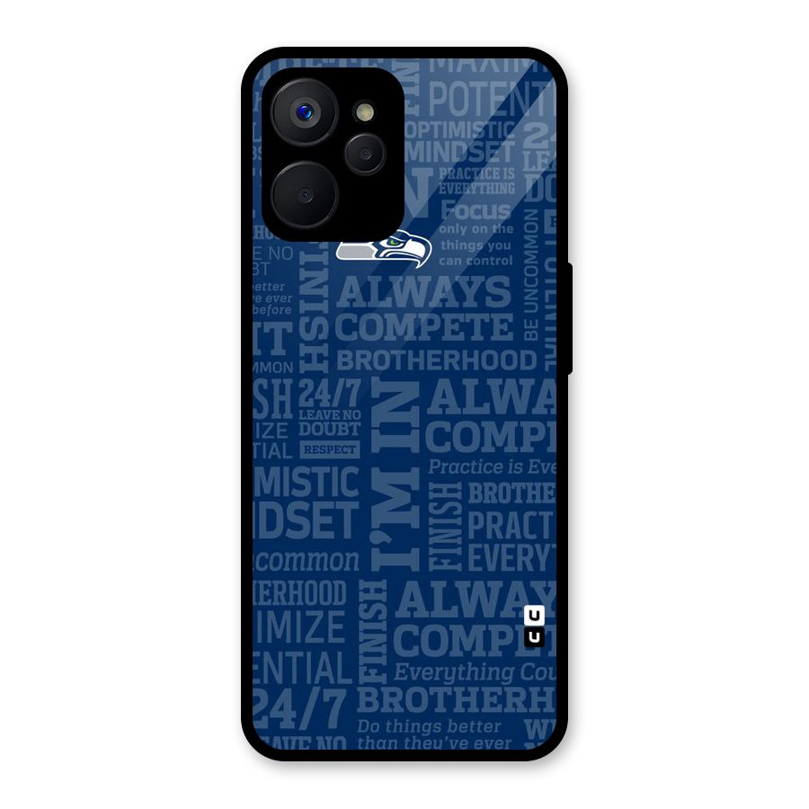 Optimistic Blue Glass Back Case for Realme 9i 5G