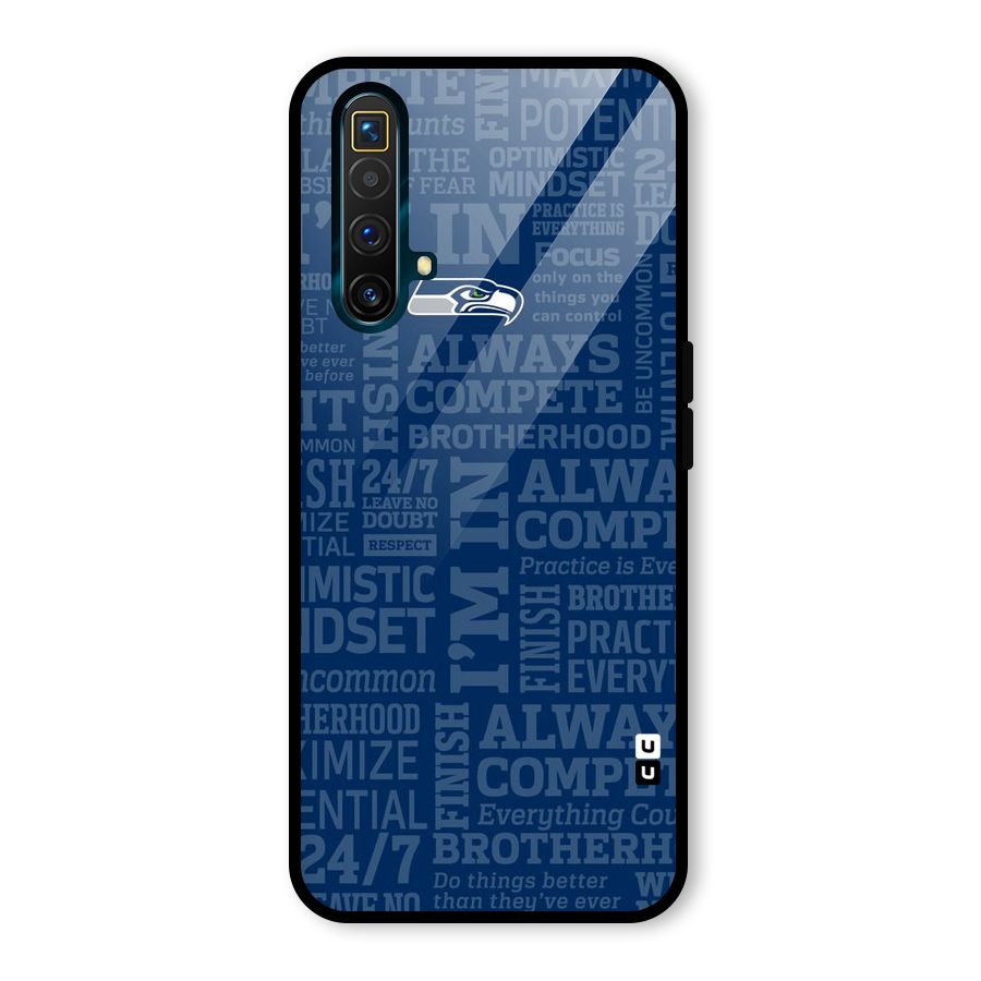 Optimistic Blue Glass Back Case for Realme X3 SuperZoom