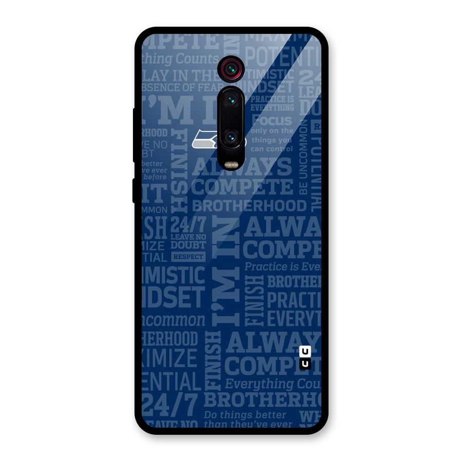 Optimistic Blue Glass Back Case for Redmi K20 Pro