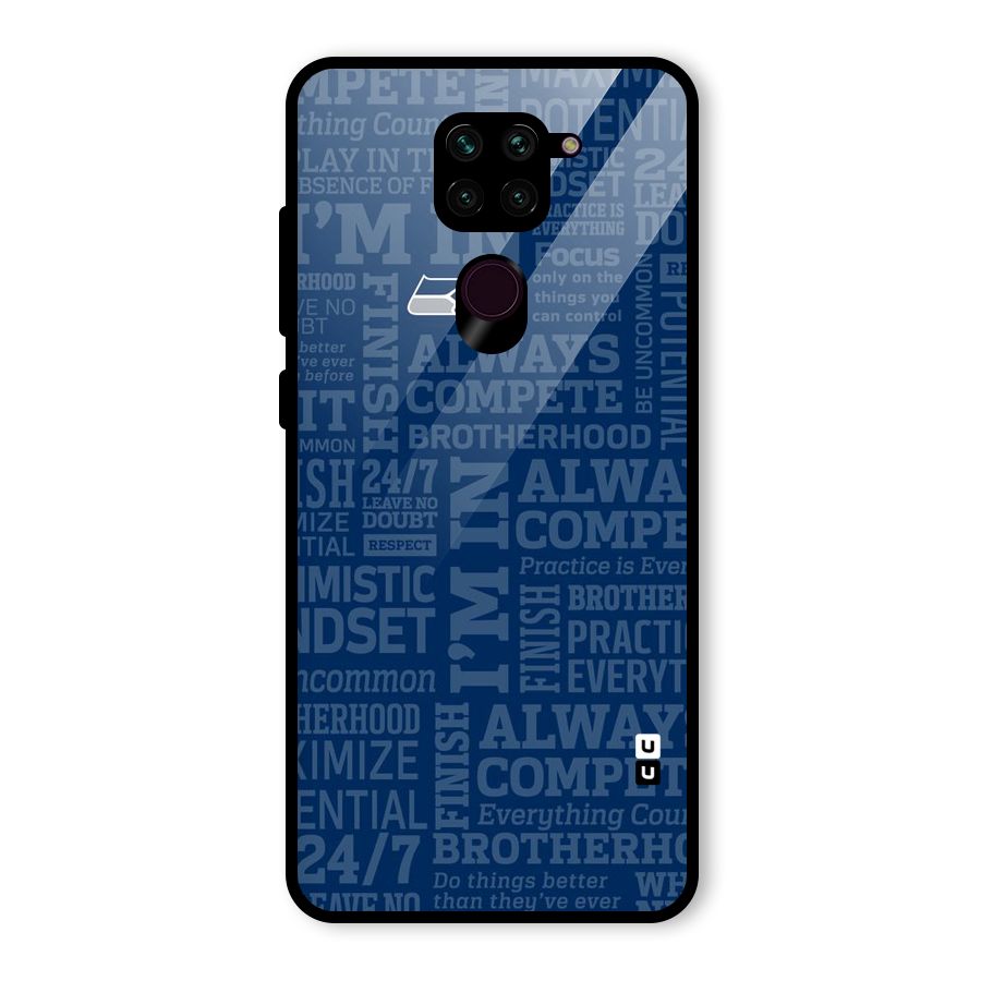 Optimistic Blue Glass Back Case for Redmi Note 9