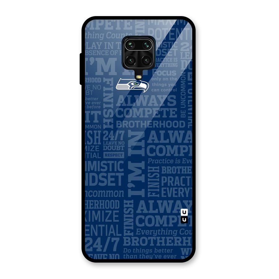 Optimistic Blue Glass Back Case for Redmi Note 9 Pro Max