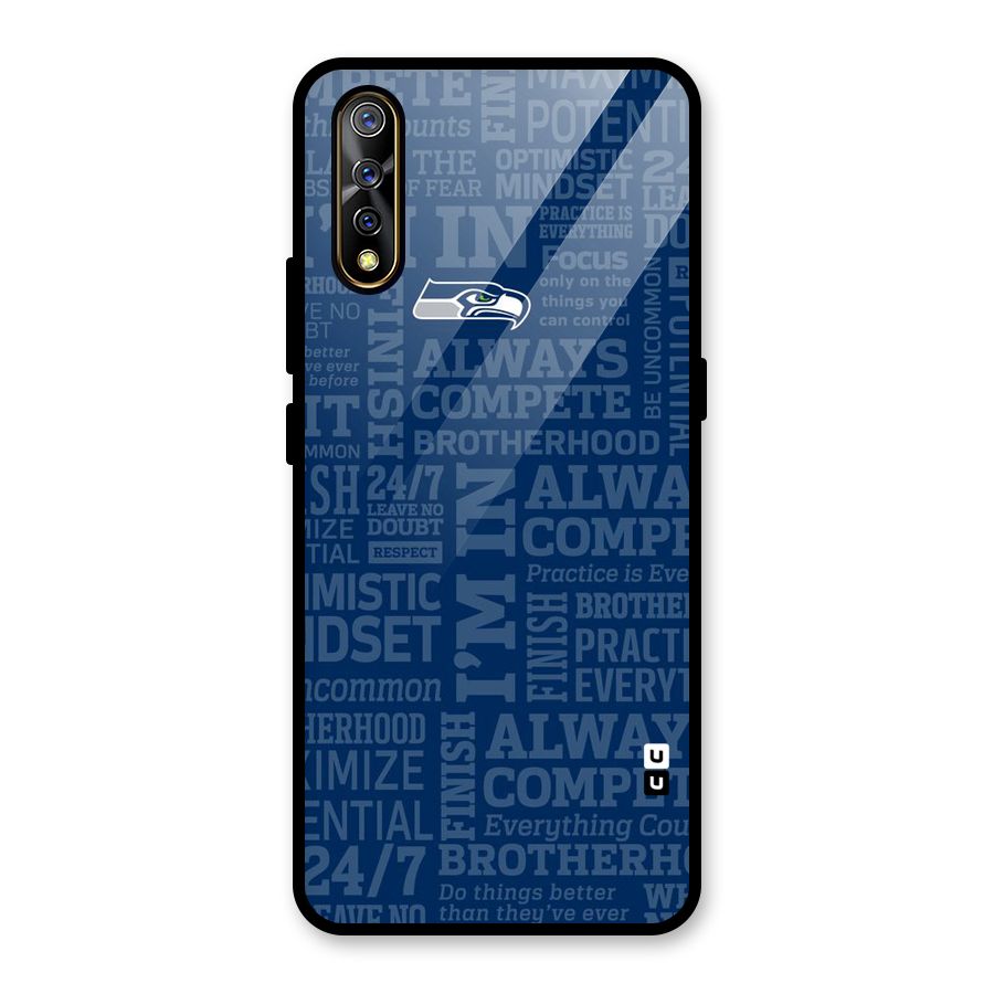 Optimistic Blue Glass Back Case for Vivo S1