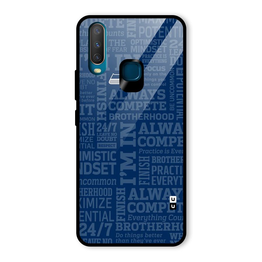 Optimistic Blue Glass Back Case for Vivo U10