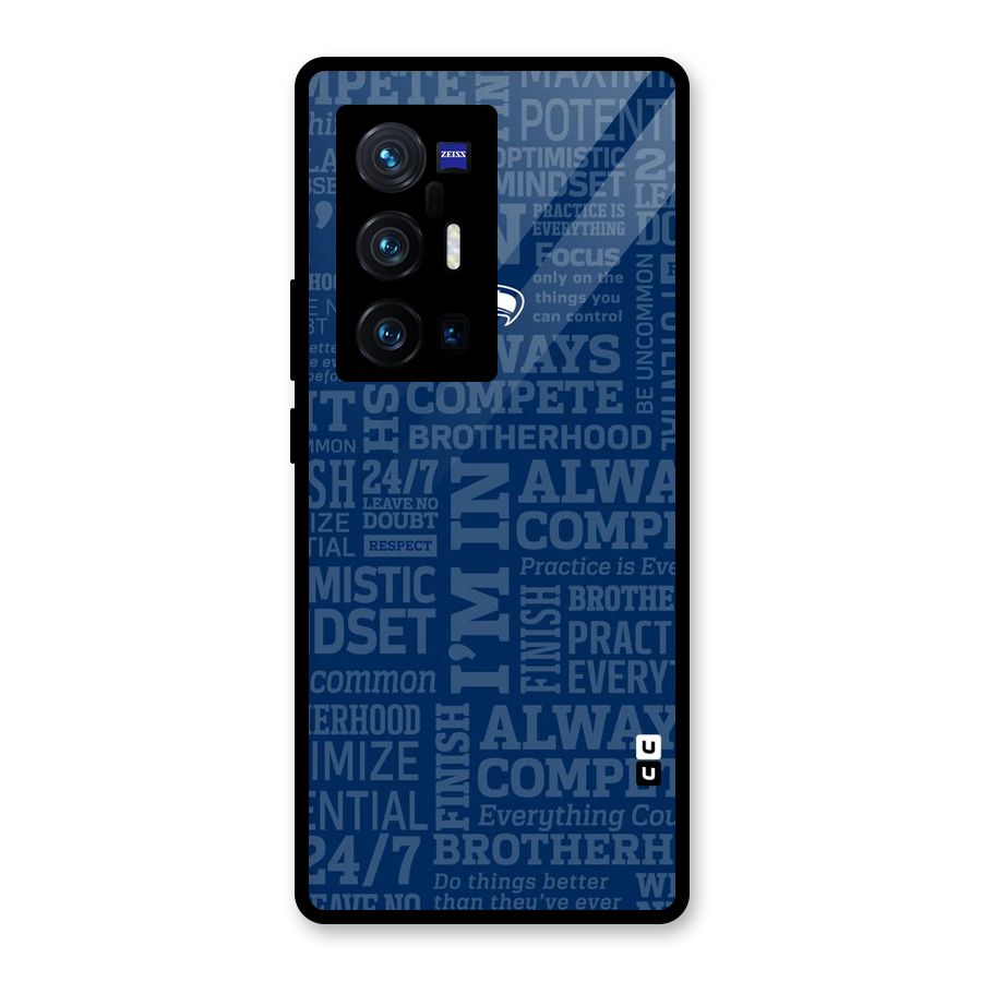 Optimistic Blue Glass Back Case for Vivo X70 Pro Plus