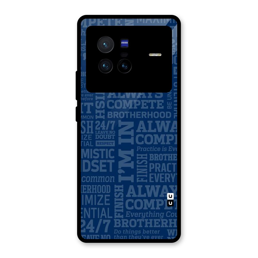 Optimistic Blue Glass Back Case for Vivo X80