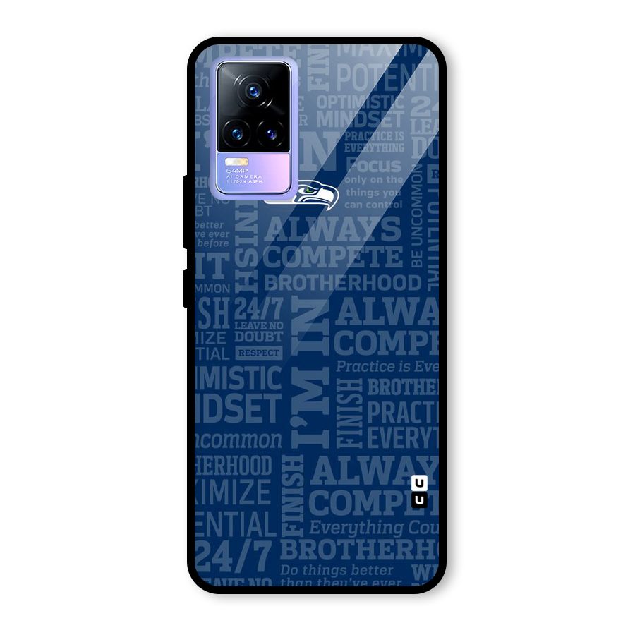 Optimistic Blue Glass Back Case for Vivo Y73