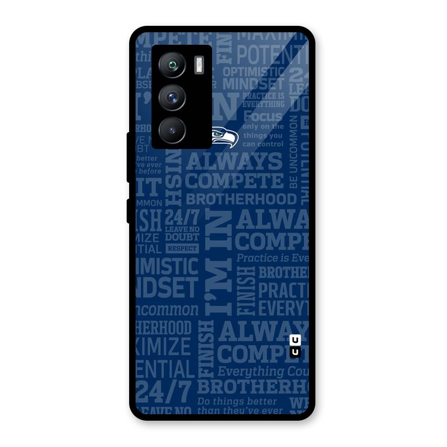 Optimistic Blue Glass Back Case for Vivo iQOO 9 SE