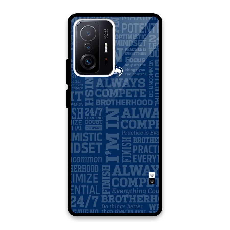 Optimistic Blue Glass Back Case for Xiaomi 11T Pro