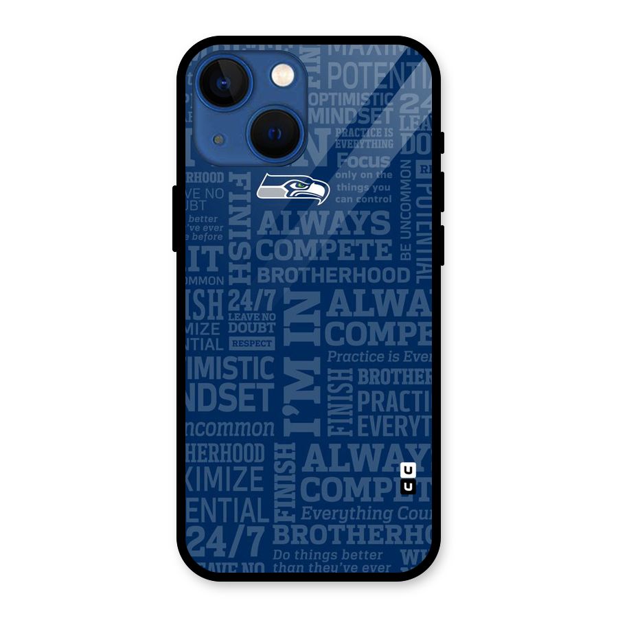 Optimistic Blue Glass Back Case for iPhone 13 Mini