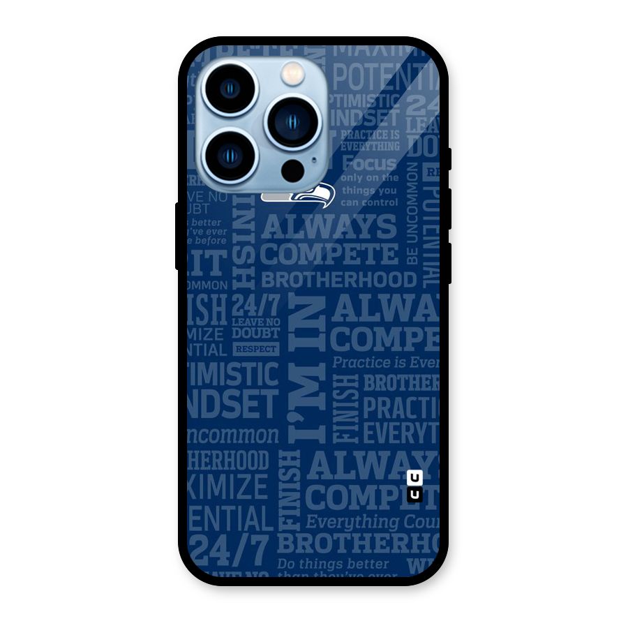 Optimistic Blue Glass Back Case for iPhone 13 Pro