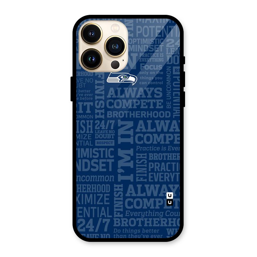 Optimistic Blue Glass Back Case for iPhone 13 Pro Max