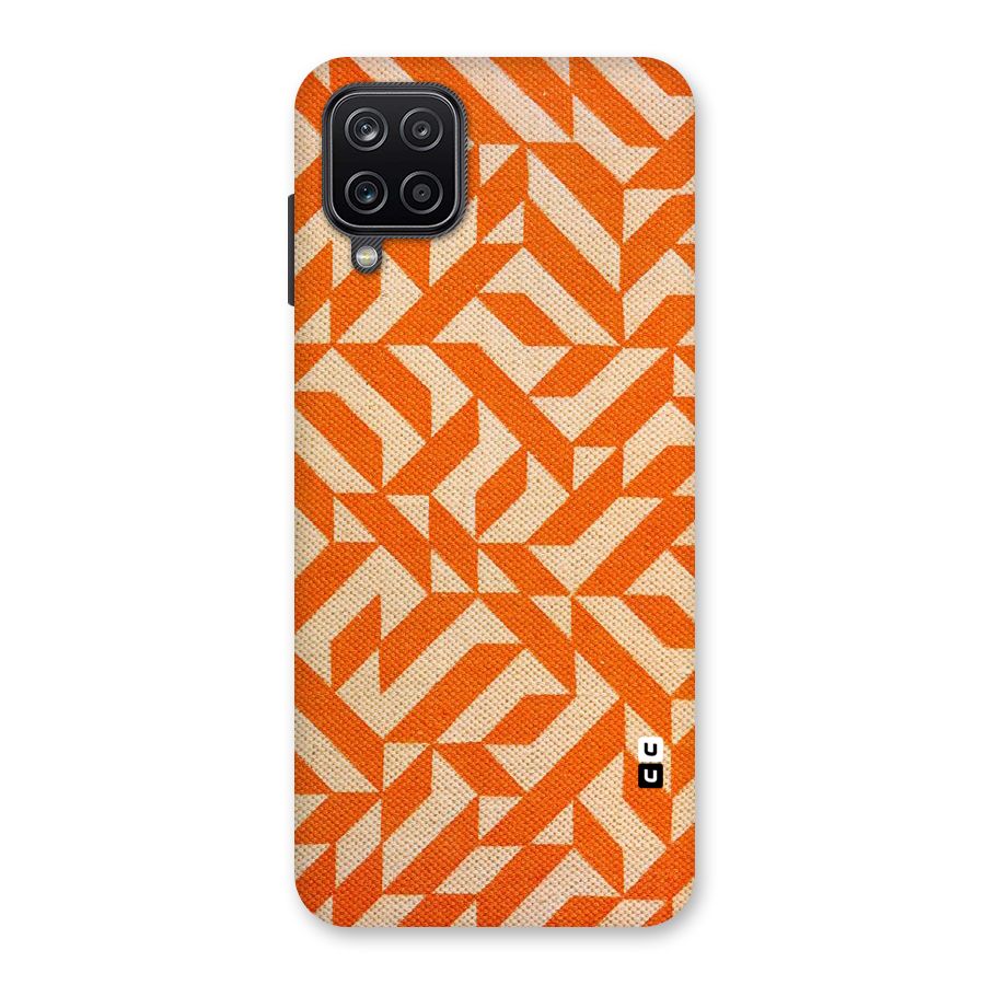 Orange Beige Pattern Back Case for Galaxy A12