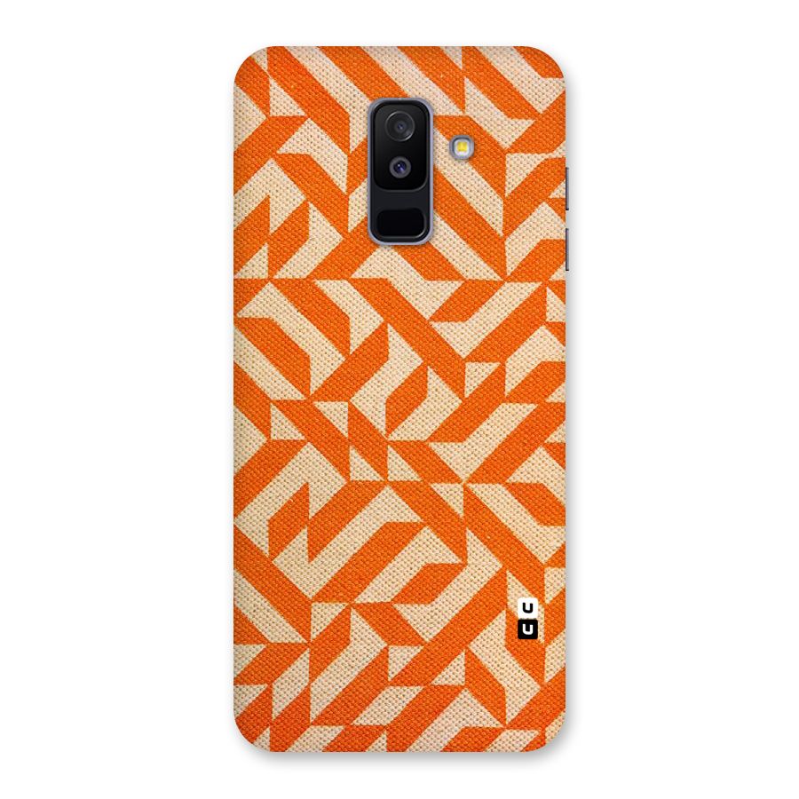 Orange Beige Pattern Back Case for Galaxy A6 Plus