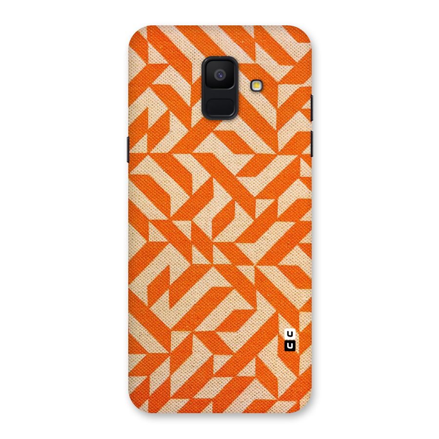 Orange Beige Pattern Back Case for Galaxy A6 (2018)
