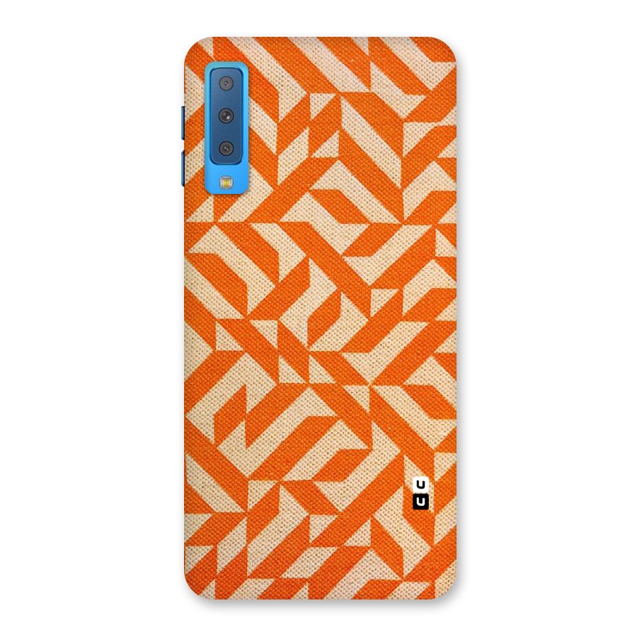 Orange Beige Pattern Back Case for Galaxy A7 (2018)