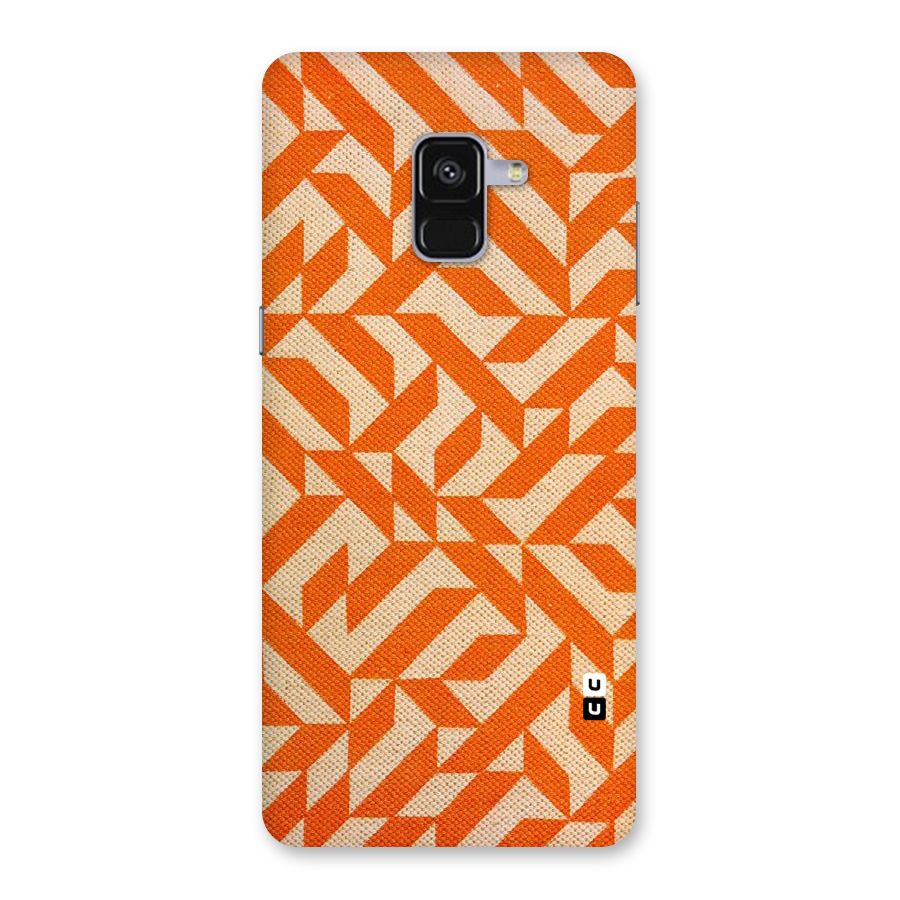 Orange Beige Pattern Back Case for Galaxy A8 Plus