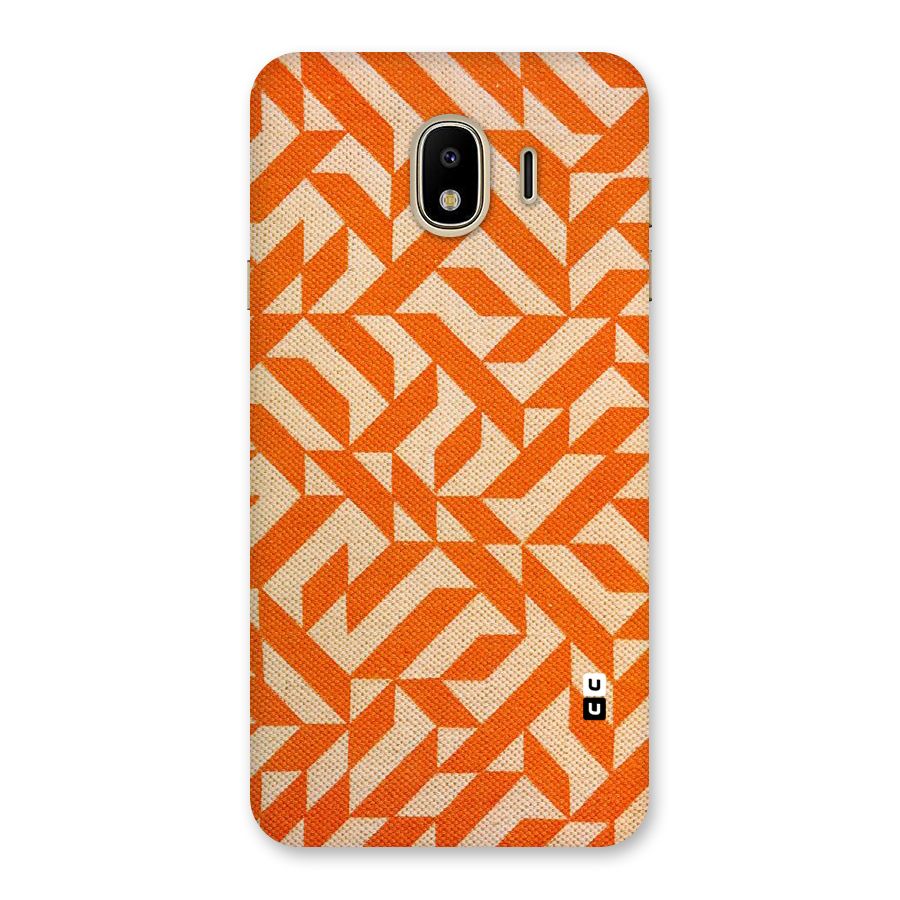 Orange Beige Pattern Back Case for Galaxy J4