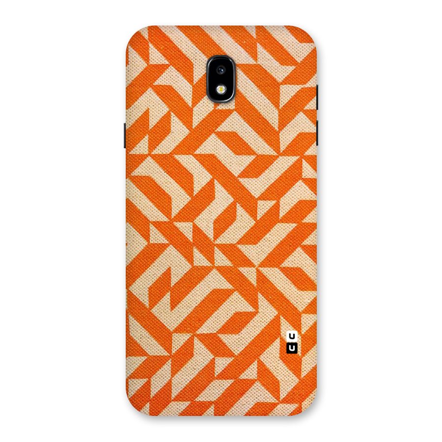 Orange Beige Pattern Back Case for Galaxy J7 Pro