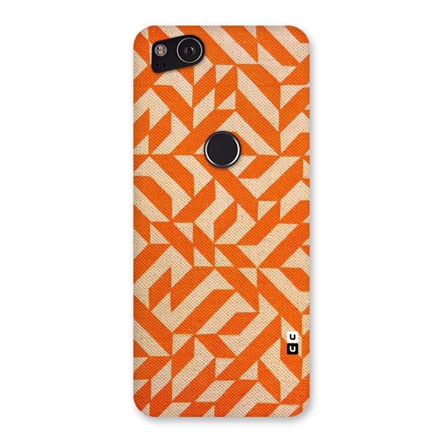 Orange Beige Pattern Back Case for Google Pixel 2