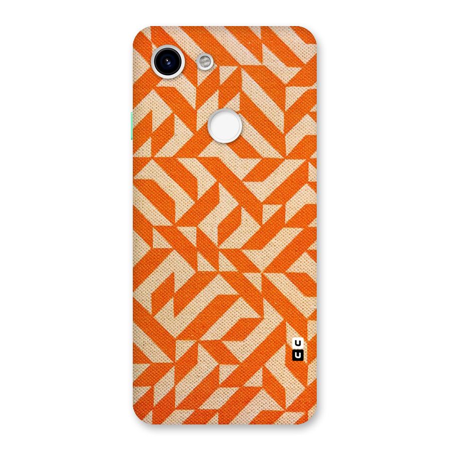 Orange Beige Pattern Back Case for Google Pixel 3